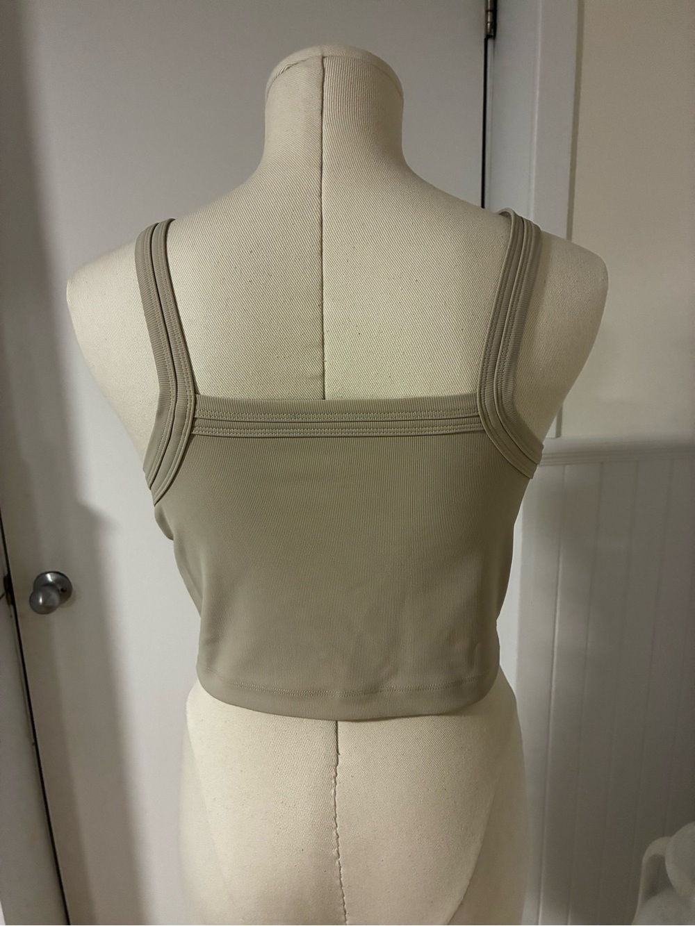 Simons Ribbed Tank Top in Beige - Picture 3 of 5